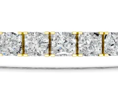 Princess Cut Diamond Tennis Bracelet Set in Yellow gold with Channel Setting