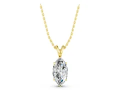Marquise Diamond Solitaire Pendant Set in Yellow gold with Prong Setting