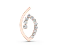 Marquise-Shape Pendant Set in Rose gold with Prong-Set Round Diamonds
