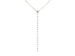 Mixed Shape Diamond Lariat Necklace Set in Yellow gold with Station Accents