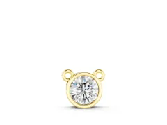 Round Solitaire Pendant Set in Yellow gold with Full Bezel Setting