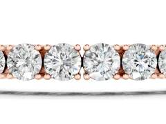 Round Brilliant Diamond Tennis Bracelet Set in Rose gold with Prong Setting