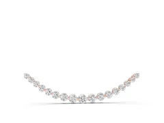 Round Diamond Bar Pendant Set in Rose gold with V-Prong Setting