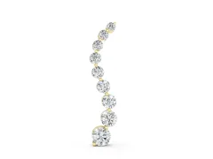 Round Diamond Graduated Pendant Set in Yellow gold with Cascading Prong Setting