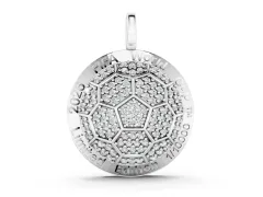 Lab-Grown Diamond Soccer Pendant Set in Silver with Limited Edition Design