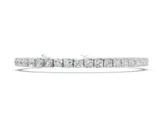 Princess Cut Diamond Tennis Bracelet Set in Silver with Channel Setting