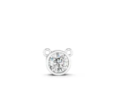 Round Solitaire Pendant Set in Silver with Full Bezel Setting