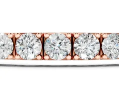 Round Diamond Tennis Bracelet Set in Rose gold with Prong Setting