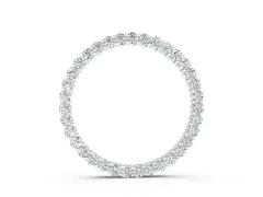 Round Diamond Eternity Pendant Set in White gold with Raised Prong Setting