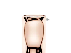 Pear Cut Diamond Bezel Solitaire Ring Set in Rose gold with Wide Band