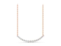 Round Diamond Bar Pendant Set in Rose gold with V-Prong Setting