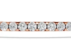 Round Diamond Pavé Chain Bracelet Set in Rose gold with Bezel Setting