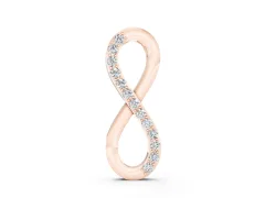 Infinity Pendant Set in Rose gold with Round Brilliant Pavé Diamonds