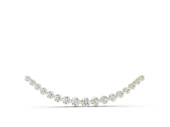 Round Diamond Bar Pendant Set in Yellow gold with V-Prong Setting