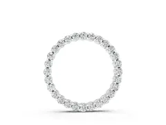 Round Diamond Eternity Pendant Set in White gold with Seamless Stone Circle