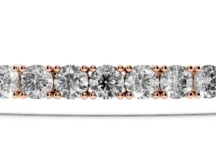 Round Diamond Continuous Line Tennis Bracelet Set in Rose gold with Prong-Set Stones