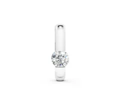 Round Diamond Pendant Set in Silver with Bezel Setting