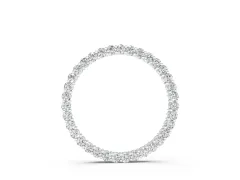 Round Diamond Eternity Loop Pendant Set in Silver with Prong-Set Stones