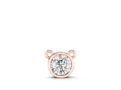Round Solitaire Pendant Set in Rose gold with Full Bezel Setting