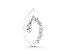 Marquise-Shape Pendant Set in White gold with Prong-Set Round Diamonds