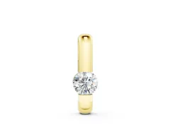 Round Diamond Pendant Set in Yellow gold with Bezel Setting