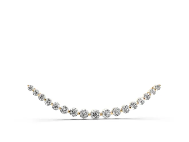 Lab-Grown Diamond Curved Bar Necklaces