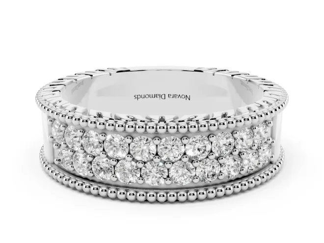 Platinum Lab-Grown Diamond Men's Wedding Bands