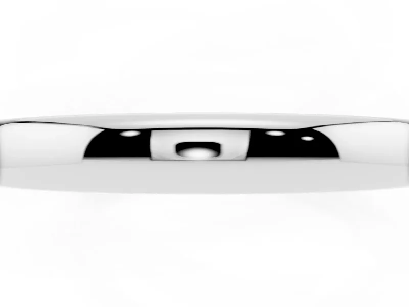 Classic Plain Comfort Band Set in White gold with Rounded Edges