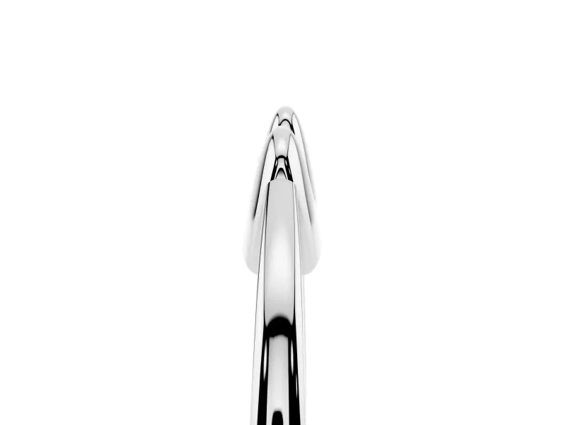 Bamboo-Inspired Plain Band Set in Platinum