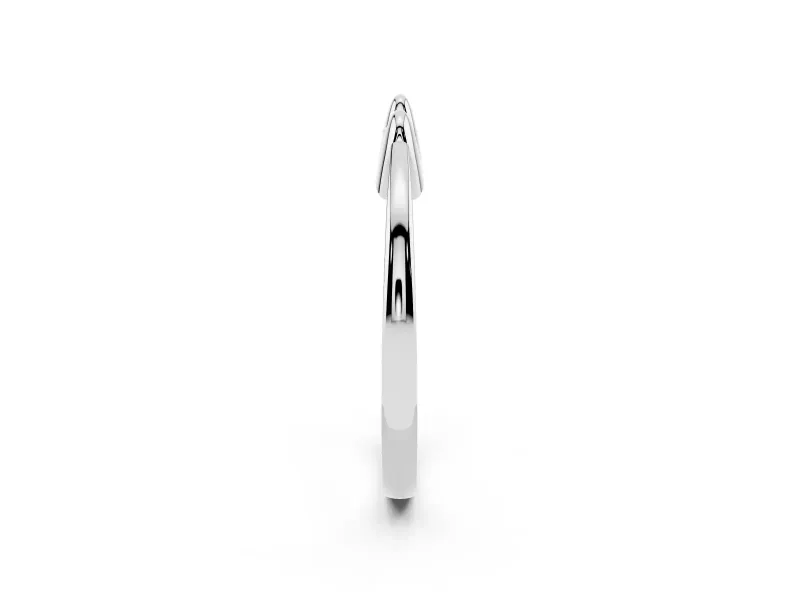 Bamboo-Inspired Plain Band Set in White gold