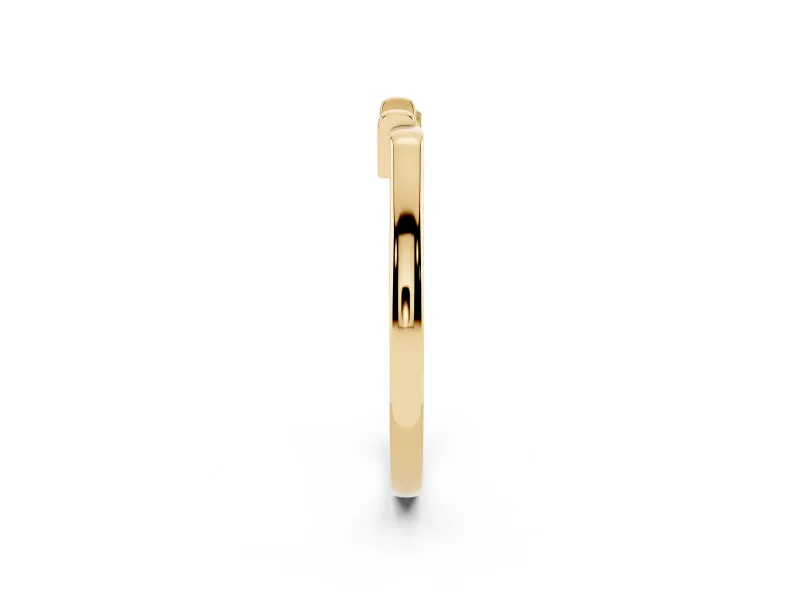 Knot Twist Plain Band Set in Yellow gold with Center Knot