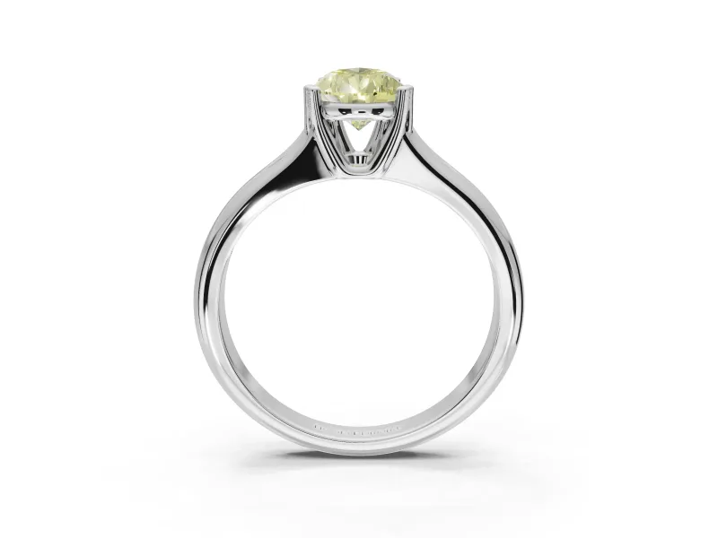Pear-Shaped Double Claw Solitaire Engagement Ring Setting for a Fancy Yellow Lab-Grown Diamond | Platinum