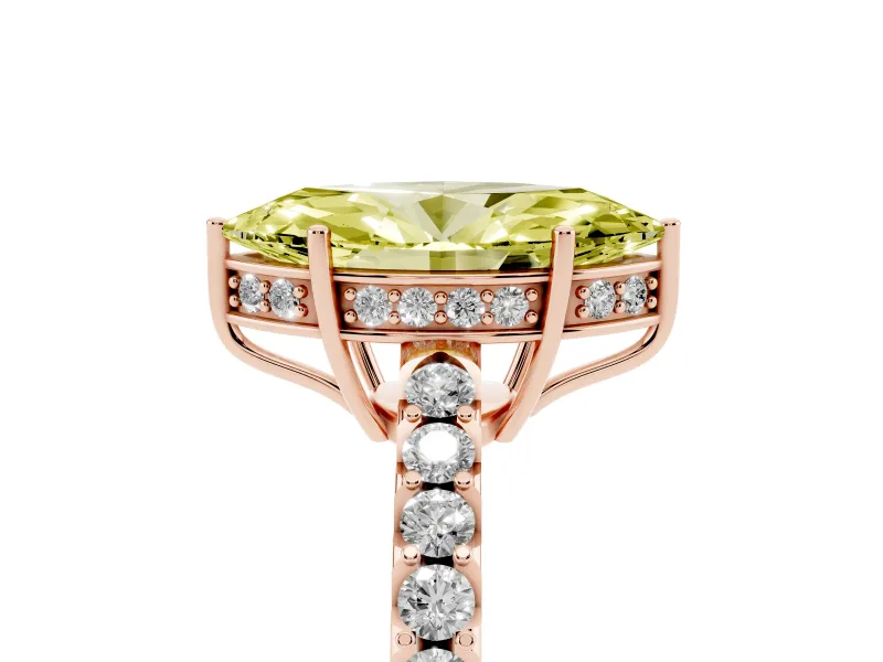 Marquise Engagement Ring Setting for a Fancy Yellow Lab-Grown Diamond | Rose Gold - Design NV-24649