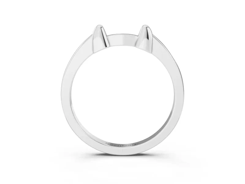 Bamboo-Inspired Plain Band Set in Silver