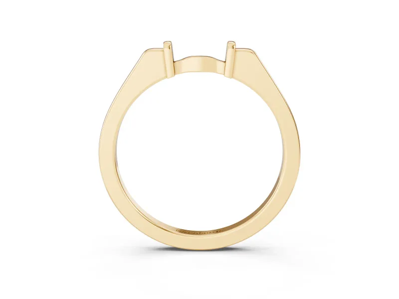 Knot Twist Plain Band Set in Yellow gold with Center Knot