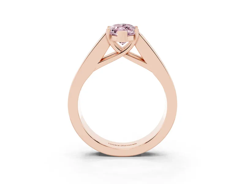 Marquise Channel-Set Engagement Ring Setting for a Fancy Pink Lab-Grown Diamond | Rose Gold