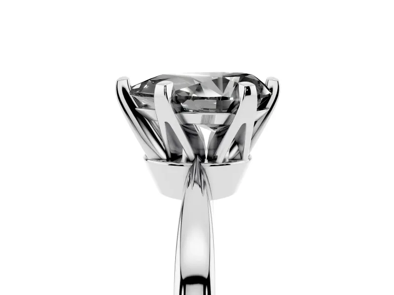 Fancy Black Pear Cut Diamond Solitaire Engagement Ring Set in White gold with Slim Tapered Solitaire Band