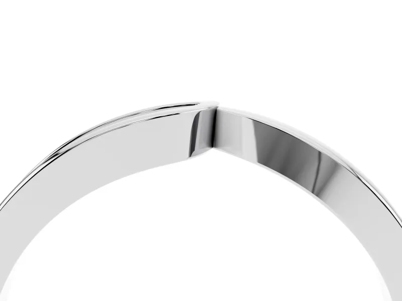 Round Diamond Contour Band Set in White gold with Polished Channel Setting