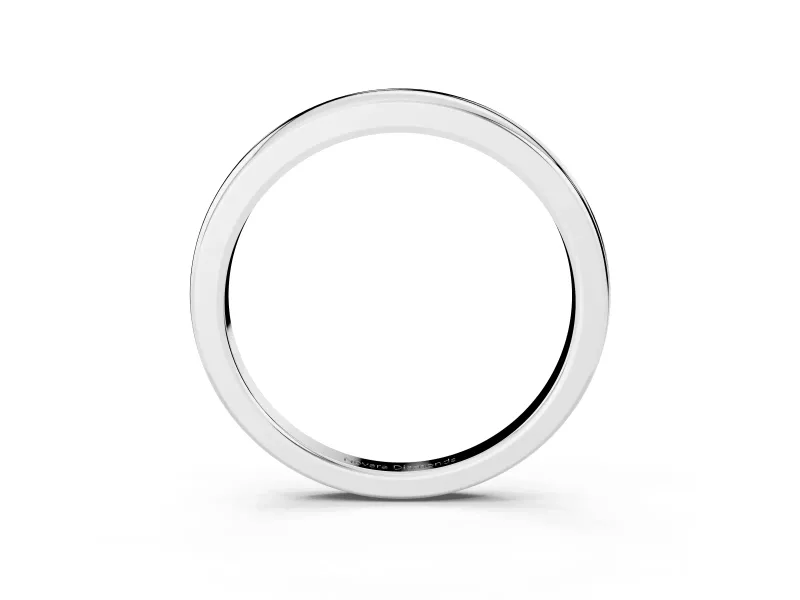 Classic Plain Comfort Band Set in Platinum with Rounded Edges
