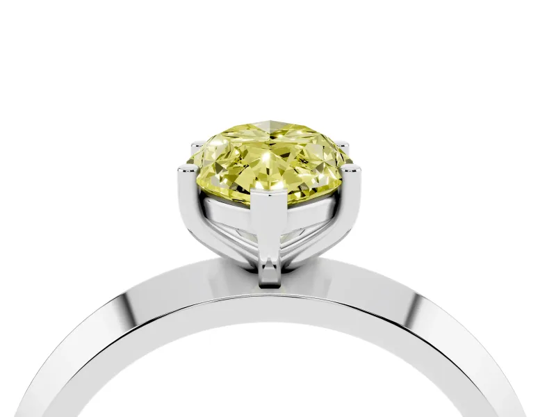 Marquise Knife-Edge Engagement Ring Setting for a Fancy Yellow Lab-Grown Diamond | Platinum