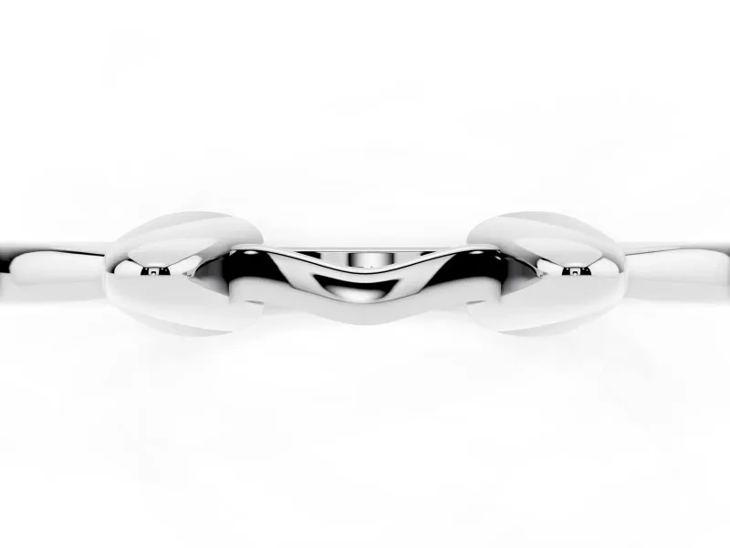 Bamboo-Inspired Plain Band Set in Silver