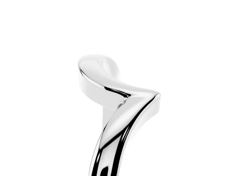 Chevron V-Shaped Plain Contour Band Set in Silver