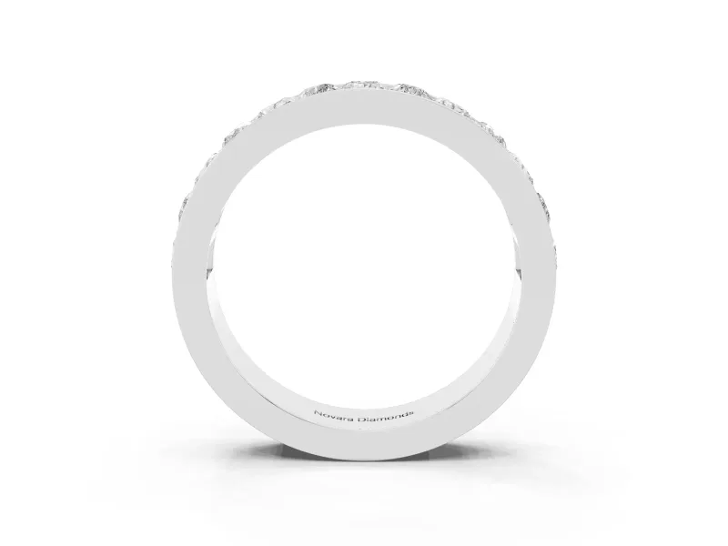 Princess Cut and Round Lab-Grown Diamond Promise Ring | Channel Set | Sterling Silver