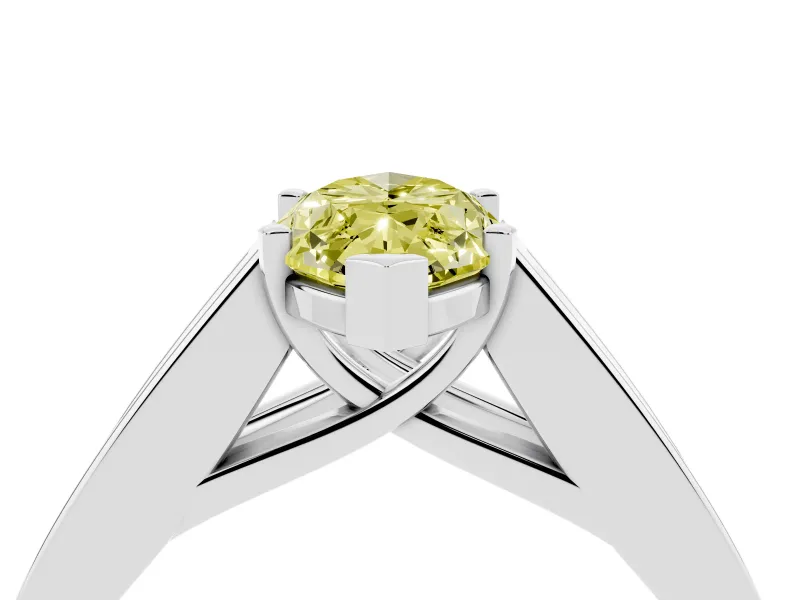 Marquise Channel-Set Engagement Ring Setting for a Fancy Yellow Lab-Grown Diamond | Platinum