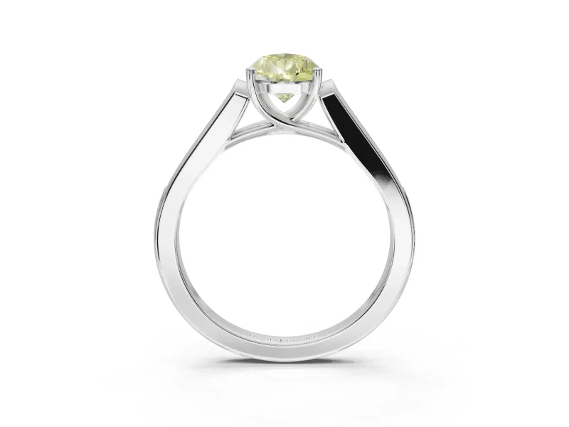 Pear-Shaped Engagement Ring Setting for a Fancy Yellow Lab-Grown Diamond | Sterling Silver - Design NV-24597