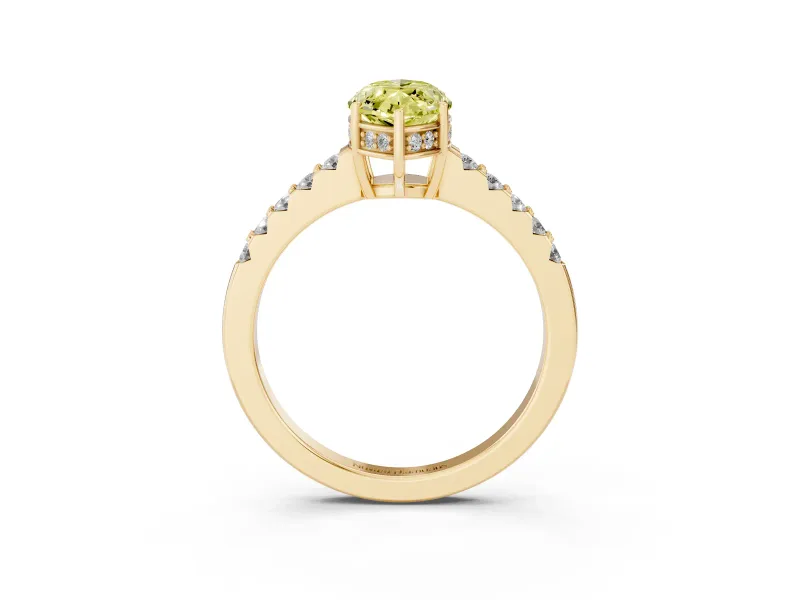 Marquise Engagement Ring Setting for a Fancy Yellow Lab-Grown Diamond | Yellow Gold - Design NV-24649