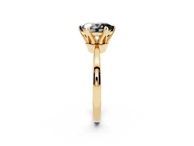 Fancy Black Oval Cut Diamond Solitaire Engagement Ring Set in Yellow gold with Slim Tapered Solitaire Band