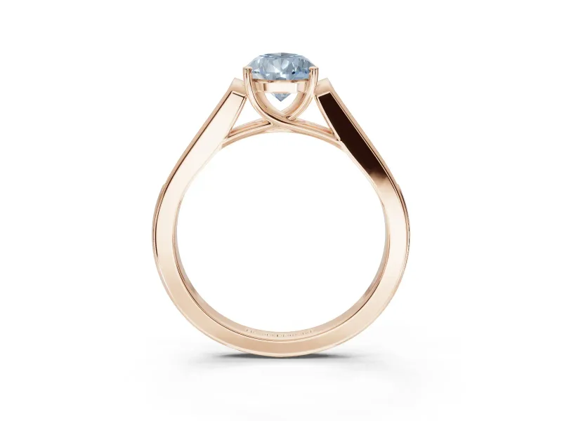Pear-Shaped Engagement Ring Setting for a Fancy Blue Lab-Grown Diamond | Rose Gold - Design NV-24597