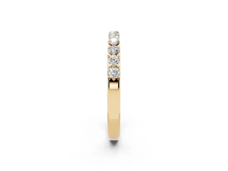 Round Diamond Eternity Band Set in Yellow gold with Channel Setting