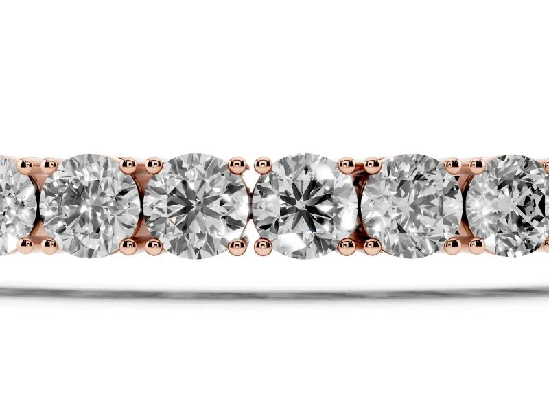 Round Lab-Grown Diamond Tennis Bracelet | Individual Prong Settings | Rose Gold